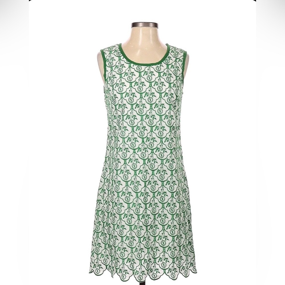 Sophie Max Women's Sz XL Green Floral Print Lined Casual Cottagecore Dress